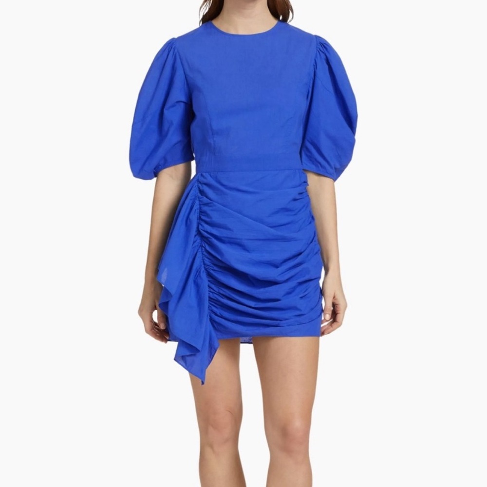 RHODE pia Blue Puff Sleeve Dress